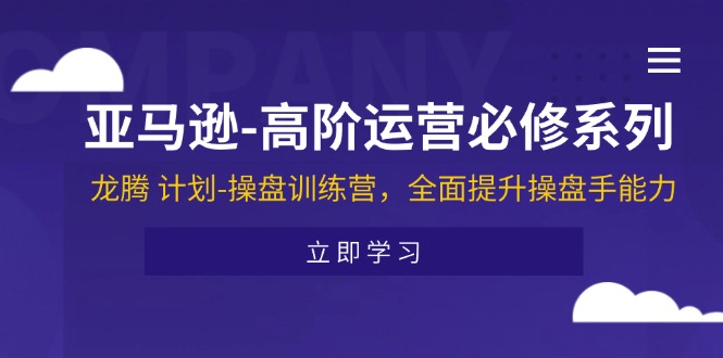 （11625期）亚马逊-高阶运营必修系列，龙腾 计划-操盘训练营，全面提升操盘手能力-聊项目