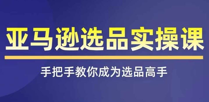 亚马逊选品实操课程，快速掌握亚马逊选品的技巧，覆盖亚马逊选品所有渠道-聊项目