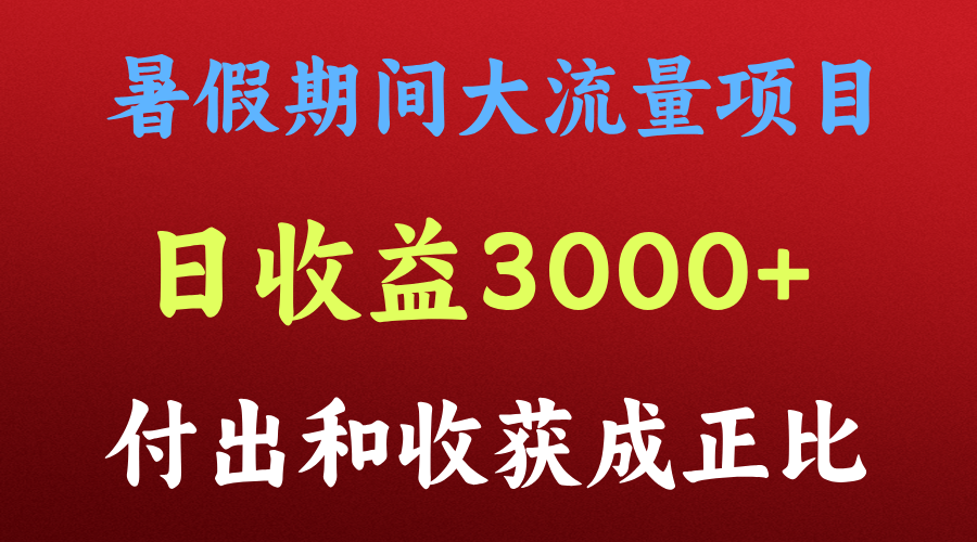 一天收益3000+，暑假期间， 这个项目才是真火-聊项目