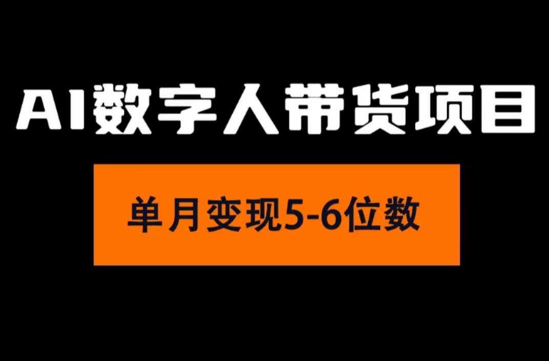 （11751期）2024年Ai数字人带货，小白就可以轻松上手，真正实现月入过万的项目-聊项目