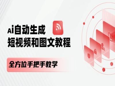 AI自动生成短视频和图文课程，全方位手把手教学-聊项目