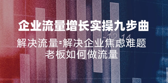 （11822期）企业流量增长实战九步曲，解决流量=解决企业焦虑难题，老板如何做流量-聊项目