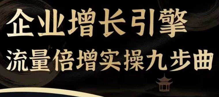 企业增长引擎流量倍增实操九步曲，一套课程帮你找到快速、简单、有效、可复制的获客+变现方式，-聊项目