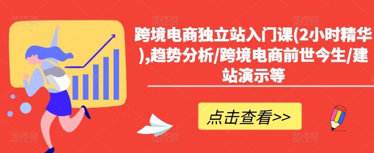 跨境电商独立站入门课(2小时精华),趋势分析/跨境电商前世今生/建站演示等-聊项目