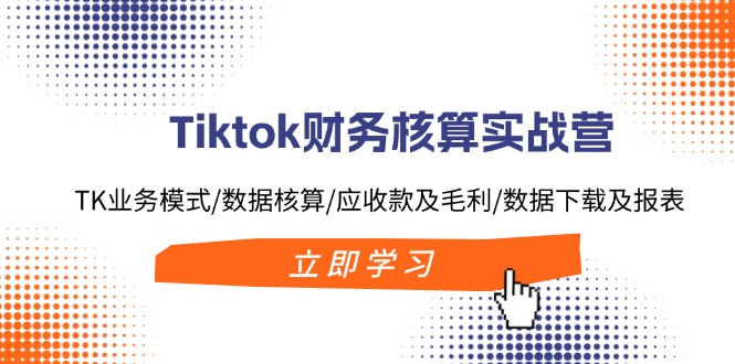 （11978期）Tiktok财务核算实战营：TK业务模式/数据核算/应收款及毛利/数据下载及报表-聊项目