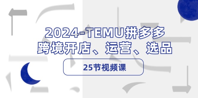 （12106期）2024-TEMU拼多多·跨境开店、运营、选品（25节视频课）-聊项目