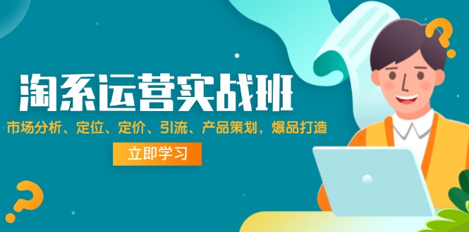 （12186期）淘系运营实战班：市场分析、定位、定价、引流、产品策划，爆品打造-聊项目