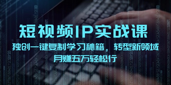 （12193期）短视频 IP实战课，独创一键复制学习秘籍，转战新领域，月赚五万轻松行-聊项目