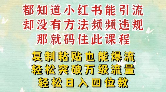 小红书靠复制粘贴一周突破万级流量池干货，以减肥为例，每天稳定引流变现四位数【揭秘】-聊项目