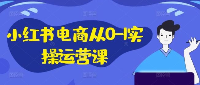 小红书电商从0-1实操运营课，小红书手机实操小红书/IP和私域课/小红书电商电脑实操板块等-聊项目