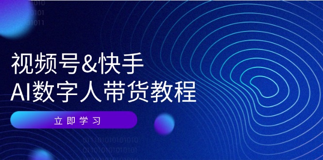 （12470期）视频号&快手-AI数字人带货教程：认知、技术、运营、拓展与资源变现-聊项目