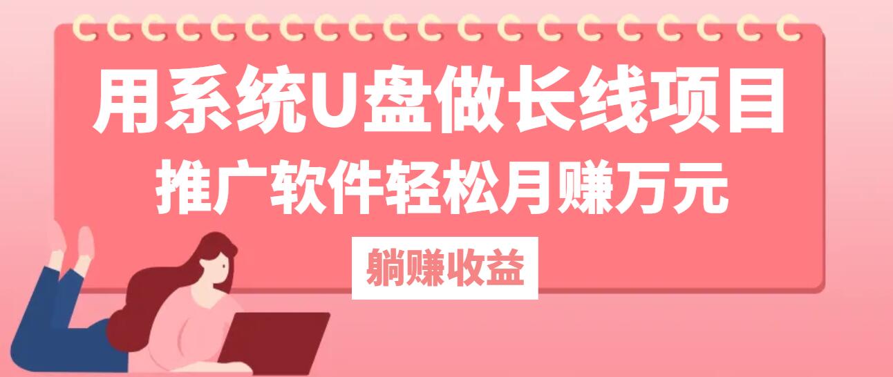 用系统U盘做长线项目，推广软件轻松月赚万元(附制作教程+软件-聊项目