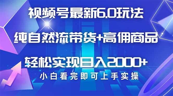 视频号带货最新6.0玩法，作品制作简单，当天起号，复制粘贴，轻松矩阵…-聊项目