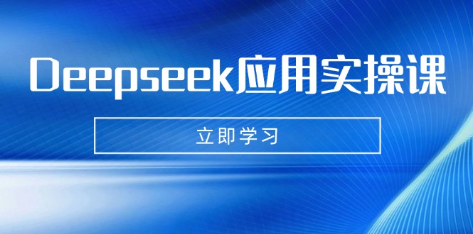 Deepseek应用实操课：AI制作数字妈妈、写真、短视频，辅导作业，PPT制作等-聊项目